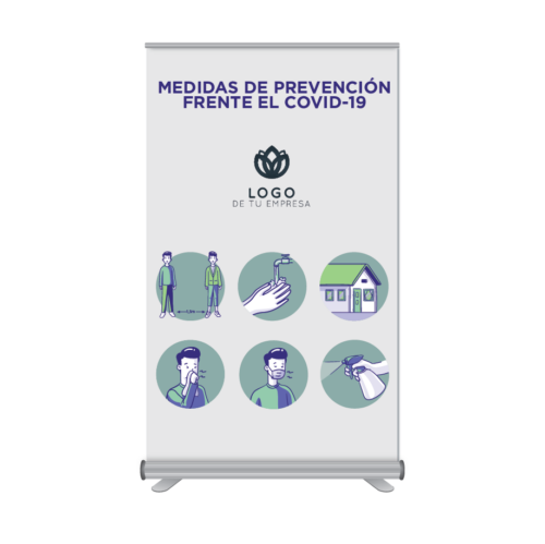 Rollup 120x205cm Higiene contra Coronavirus