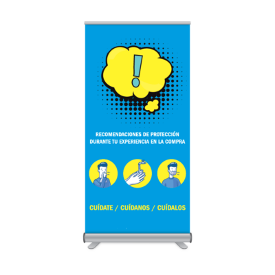 Roll up 100x205cm Coronavirus