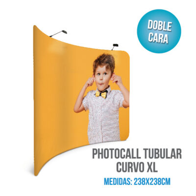 Photocall tubular curvo XL